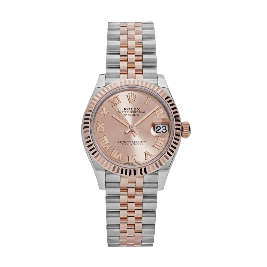 Date just ladies rose roman pink dial 31mm