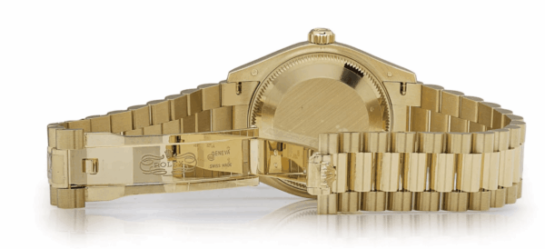 Date just ladies yellow gold diamond green dial 31mm