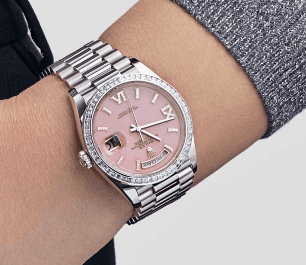 Day-date pink opal diamond dial 36mm