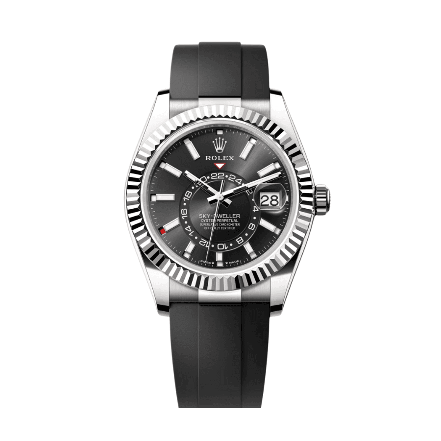 Sky-dweller black dial oysterflex 42mm