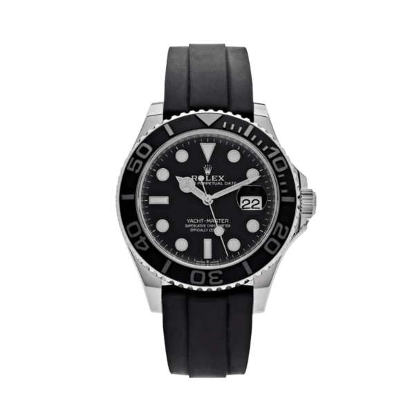 Yacht-master white gold black dial 42mm