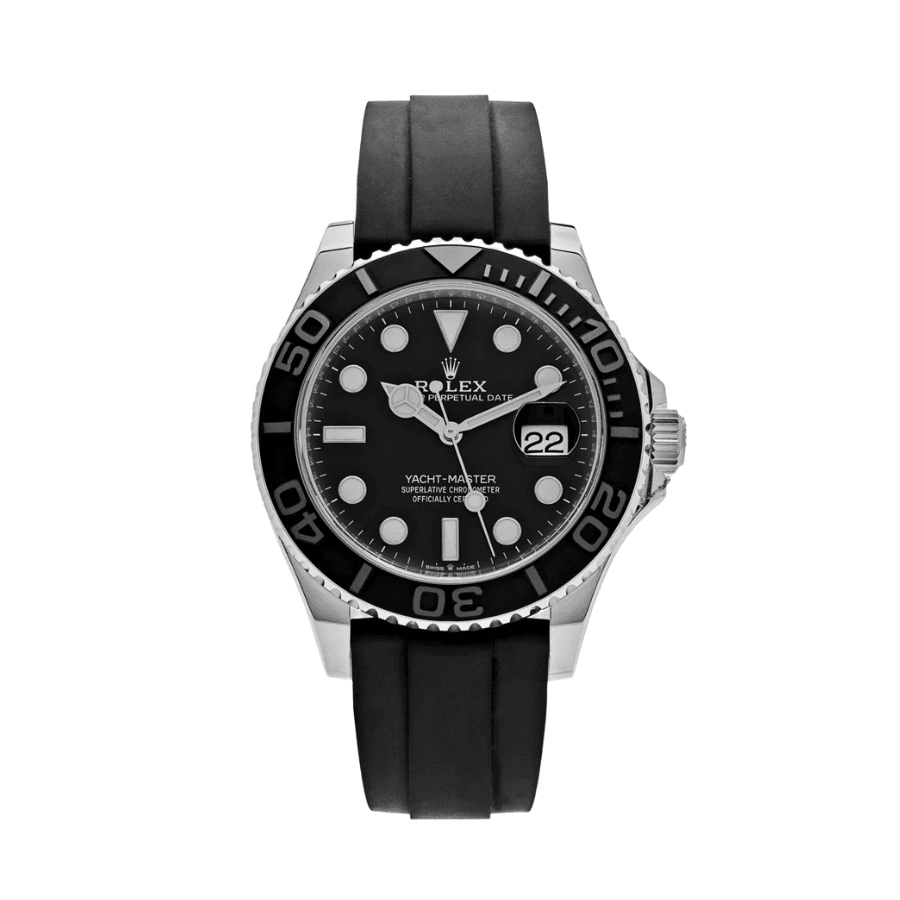 Yacht-master white gold black dial 42mm