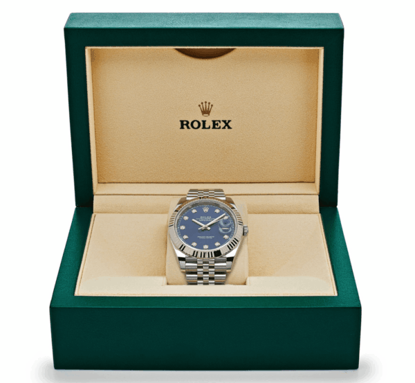 Date just blue diamond dial 41mm
