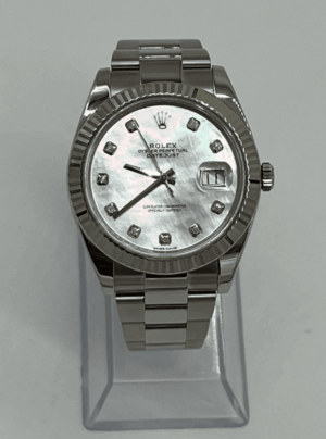 Date just diamond mother of pearl dial 41mm