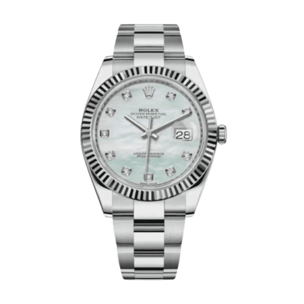 Date just diamond mother of pearl dial 41mm