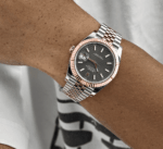 Date just rose gold fluted motif dial 41mm