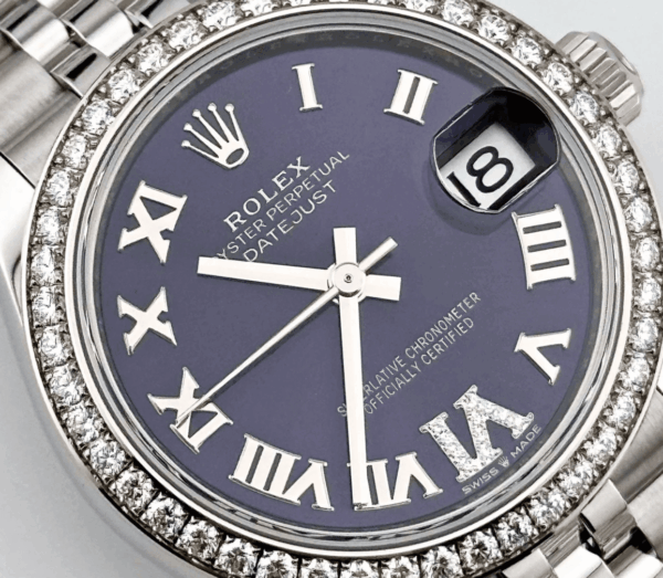 Date just ladies violet roman dial 31mm