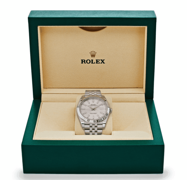 Date just steel silver dial 41mm