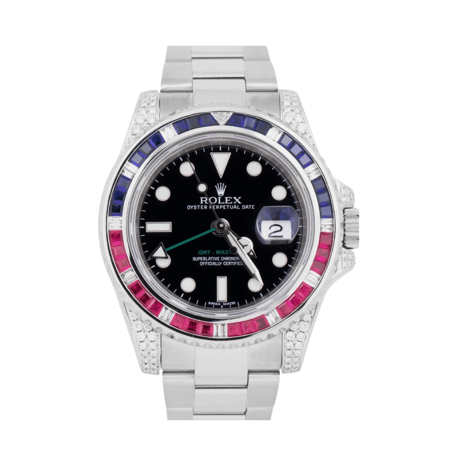 Gmt-master ii white gold black dial 40mm