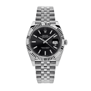 Date just steel black dial 41mm