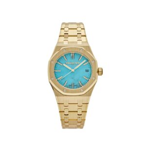Royal Oak Selfwinding 15550BA.OO.1356BA.01 Yellow Gold Blue Turquoise Dial
