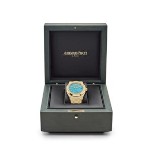 Royal Oak Selfwinding 15550BA.OO.1356BA.01 Yellow Gold Blue Turquoise Dial