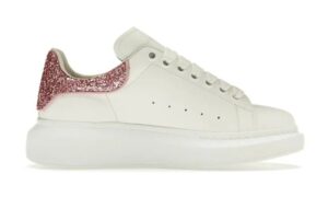 Oversize Bianco Bianco Rosa Glitter
