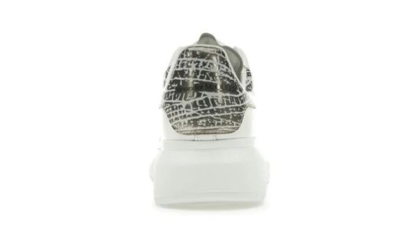 Oversized bianco argento coccodrillo