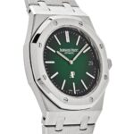 Royal Oak 15202PT.OO.1240PT.01 'Jumbo' Extra-Thin Platinum Green Dial (2021)
