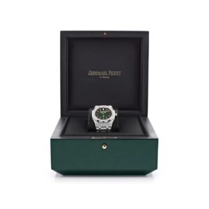 Royal Oak 15202PT.OO.1240PT.01 'Jumbo' Extra-Thin Platinum Green Dial (2021)