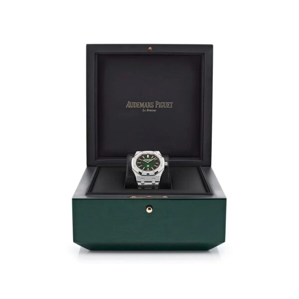 Royal Oak 15202PT.OO.1240PT.01 'Jumbo' Extra-Thin Platinum Green Dial (2021)