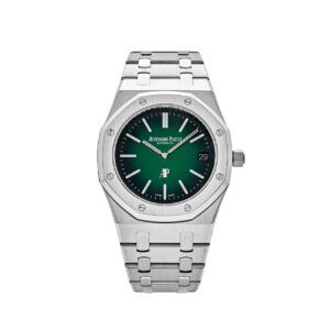 Royal Oak 15202PT.OO.1240PT.01 'Jumbo' Extra-Thin Platinum Green Dial (2021)