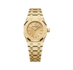 Royal Oak 67630BA.GG.1312BA.01 'Mini' Frosted Yellow Gold Quartz