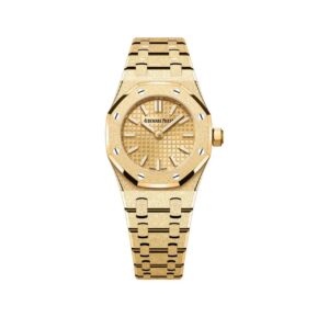 Royal Oak 67630BA.GG.1312BA.01 'Mini' Frosted Yellow Gold Quartz