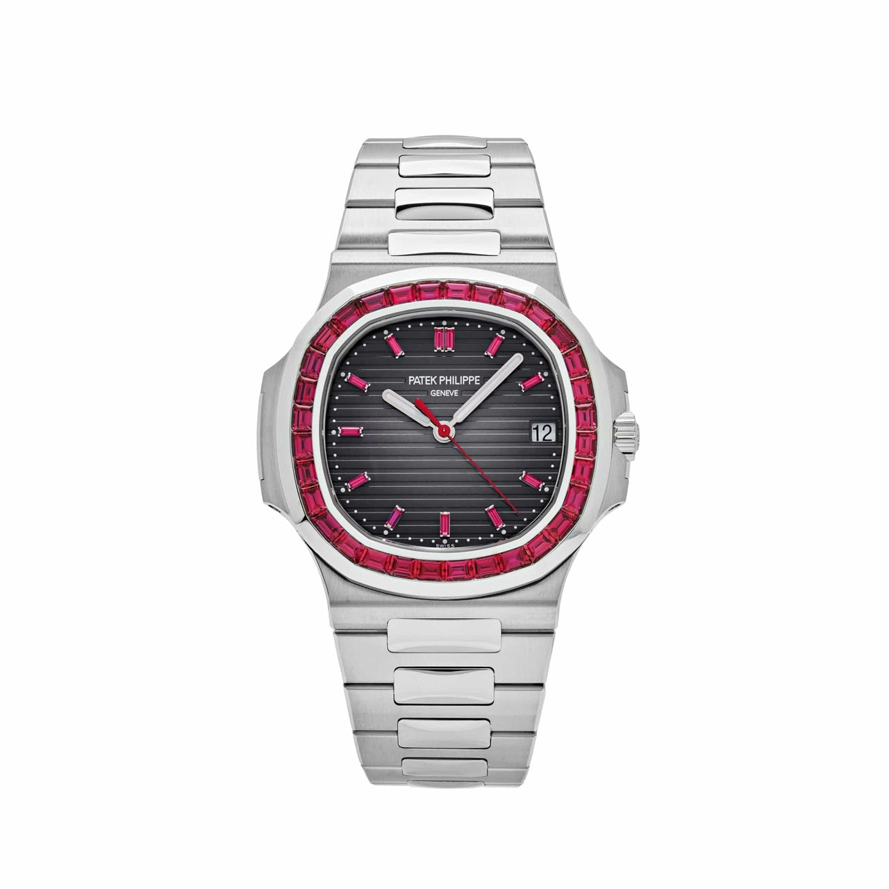 Nautilus 5711/112P-001 Platinum Grey Dial Ruby Bezel