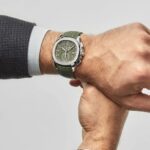 Aquanaut 5968G-010 Chronograph White Gold Khaki Green Dial