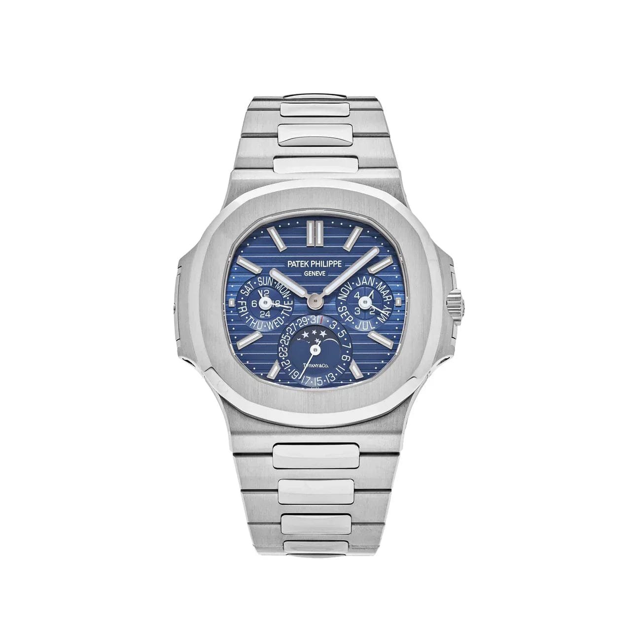Nautilus 5740/1G-001 'Tiffany & Co.' Perpetual Calendar Moon Phase White Gold Blue Dial (2019)