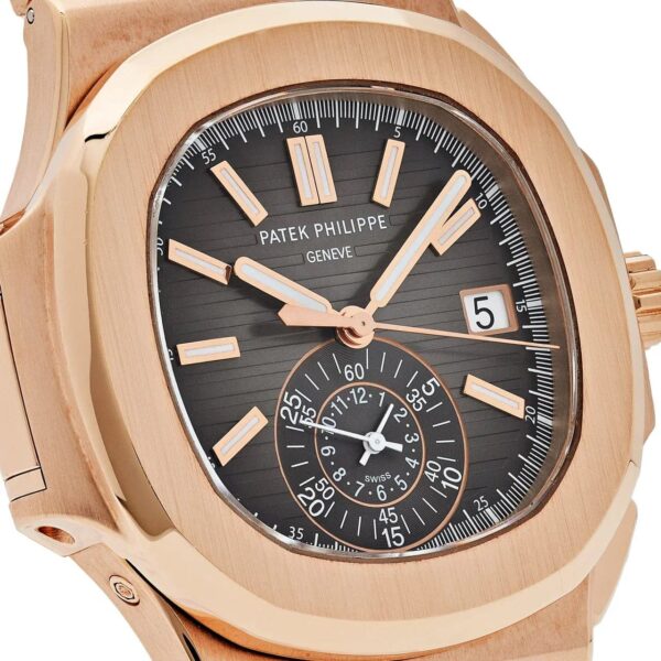 Nautilus 5980/1R-001 Flyback Chronograph Date Rose Gold Black Dial