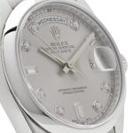 Day-Date 118206 Platinum Silver Diamond Dial (2022)