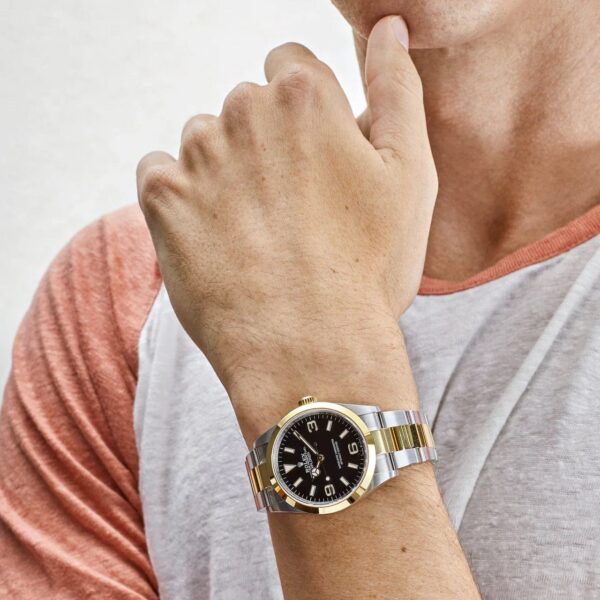 Explorer 124273 Yellow Gold Steel Black Dial