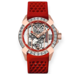 Jacob & Co. Epic X 44mm Rose Gold Skeleton Baguette White Diamond Bezel