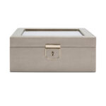 WOLF Palermo 6 Piece Watch Box | Pewter