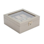 WOLF Palermo 6 Piece Watch Box | Pewter