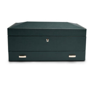 WOLF British Racing 10 Piece Watch Box with Storage | Green