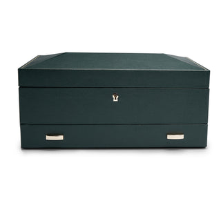 WOLF British Racing 10 Piece Watch Box with Storage | Green