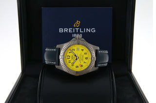 Breitling Titanium Avenger Seawolf 44mm Automatic Watch Yellow Dial
