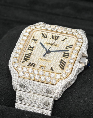 Cartier Santos Medium Diamond Pavé